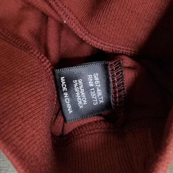 Last L•Ribbed Scoop Neck Bralette - Rust - Picture 5 of 6